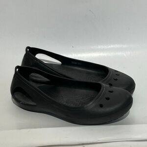 Crocs Kadee Women’s Size 11 Ballet Flats Slip On Shoes Sandals Black
